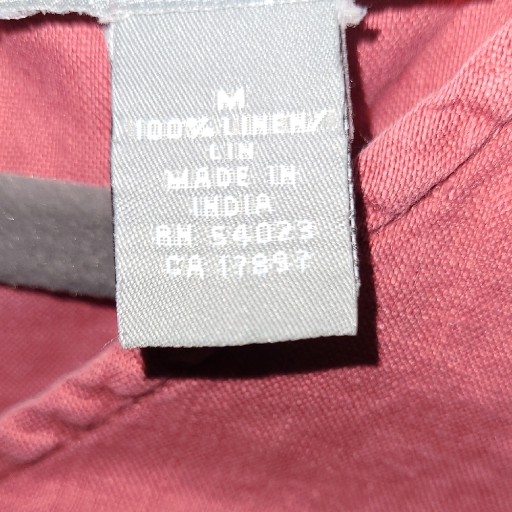 Pink Raspberry Linen V-Neck Tank Top - Picture 4 of 8